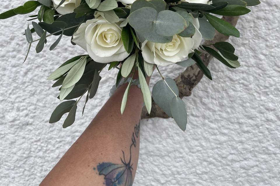 Bouquet rond de roses