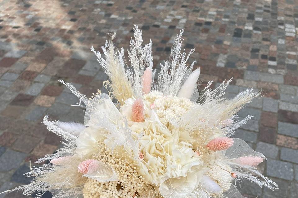 Bouquet mariée séché