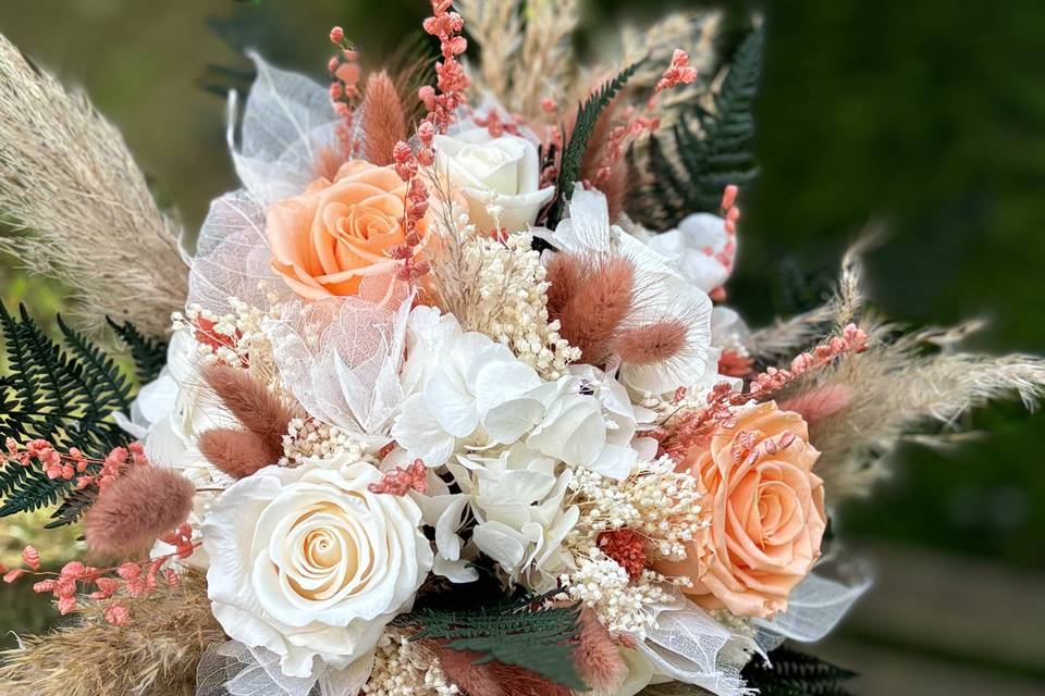 Bouquet mariée séchée stabilis