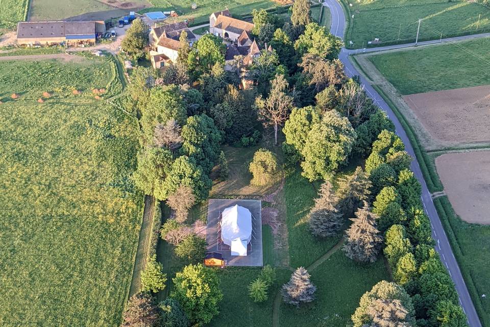 Tente vue du ciel