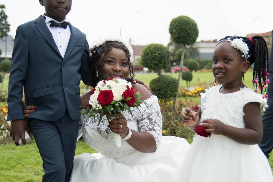 La marié et ses enfants