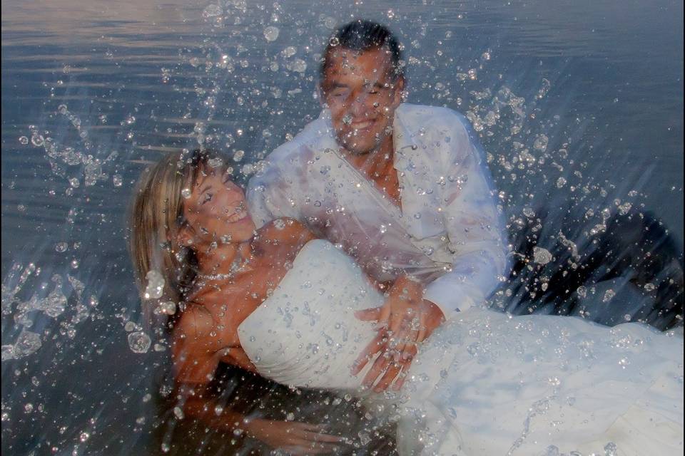 Séance photo dans l'eau