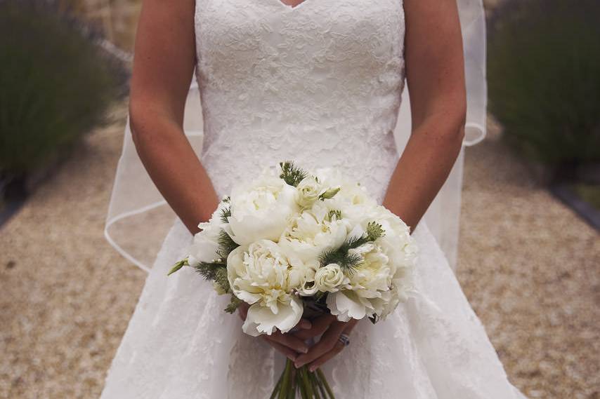 Le bouquet avec la mariée