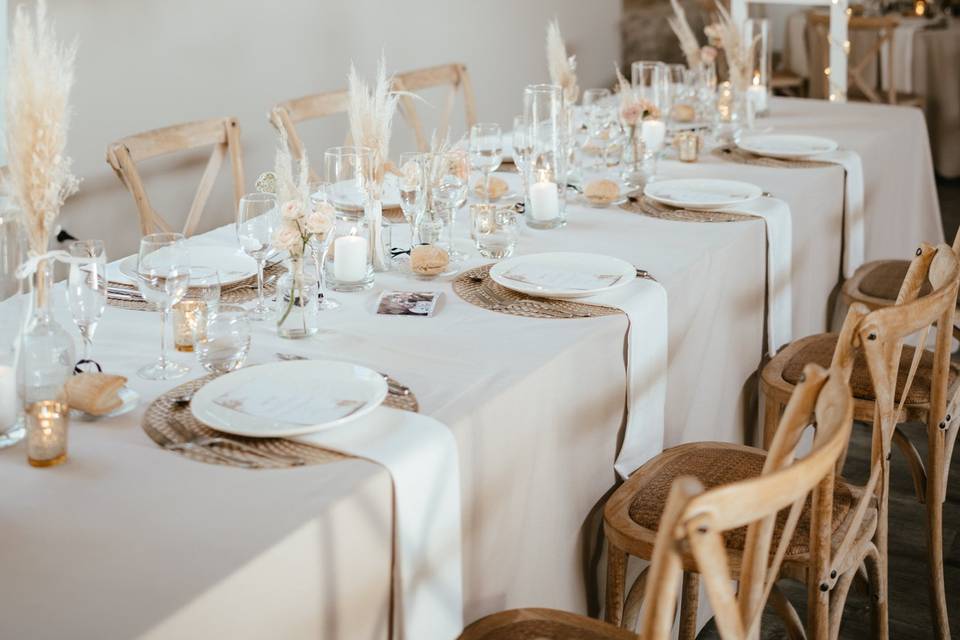 Décoration table d'honneur