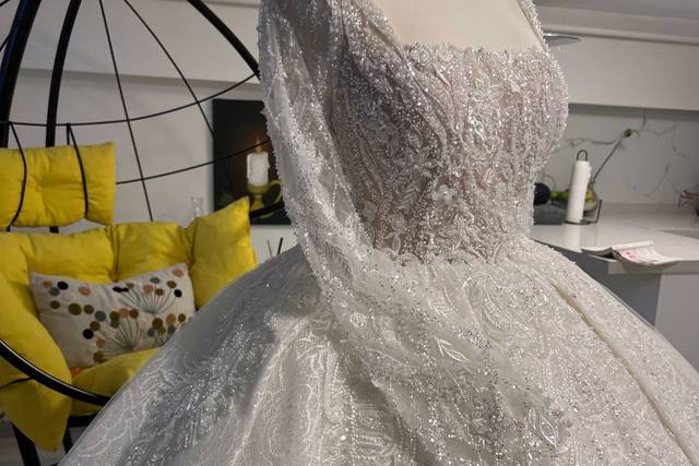 Robe princesse en sur-mesure.