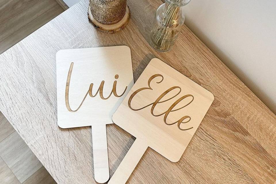 Pancarte jeux Lui/Elle