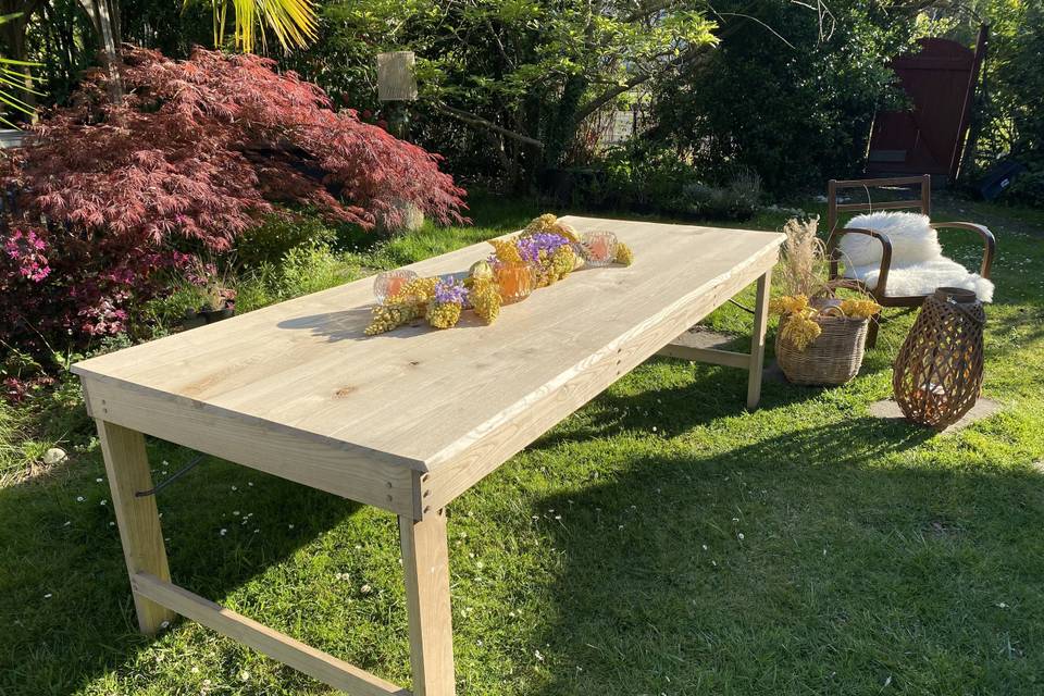 Table nature  8/10 couverts