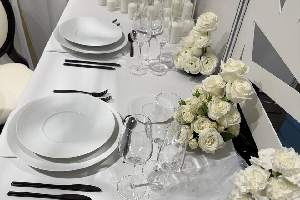 Small white table