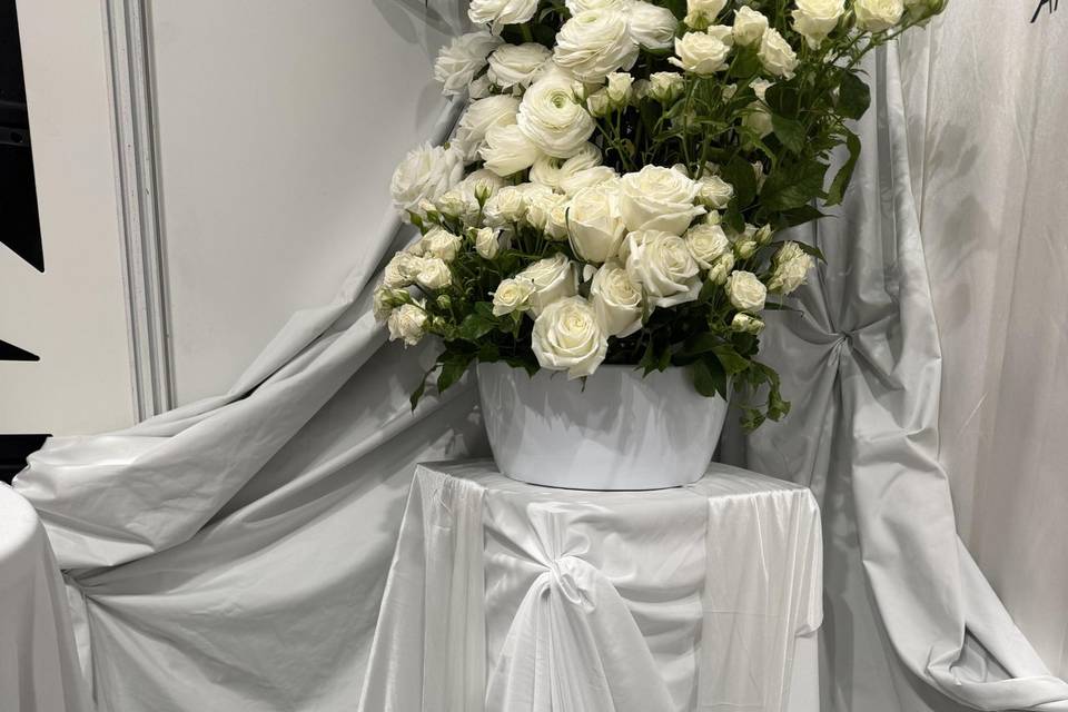 White driping and flowers