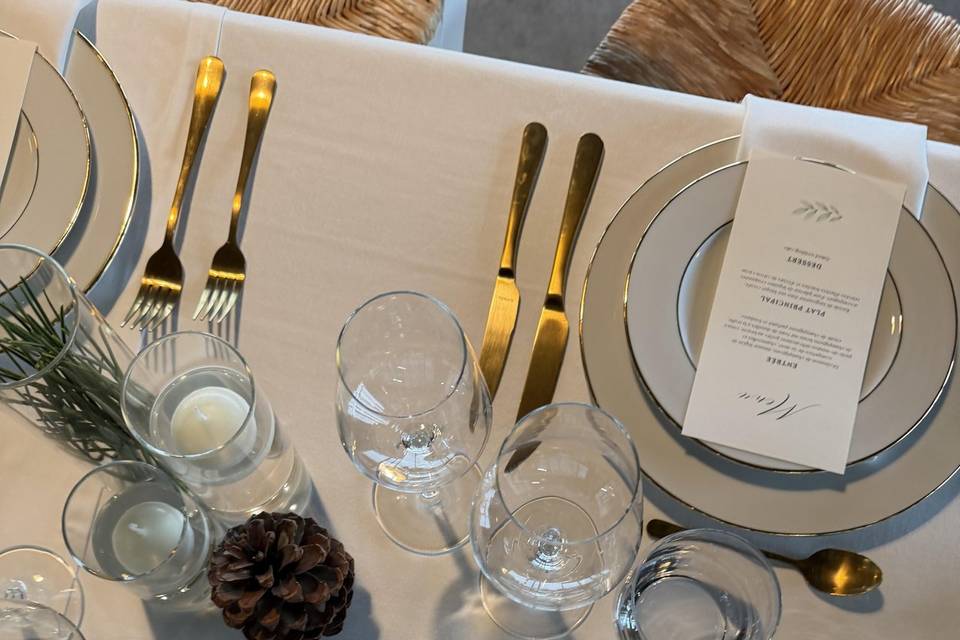 Close up table hiver