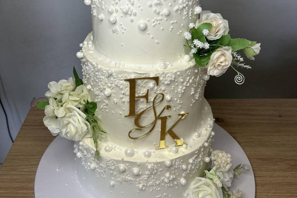 Wedding cake avec perle sucré