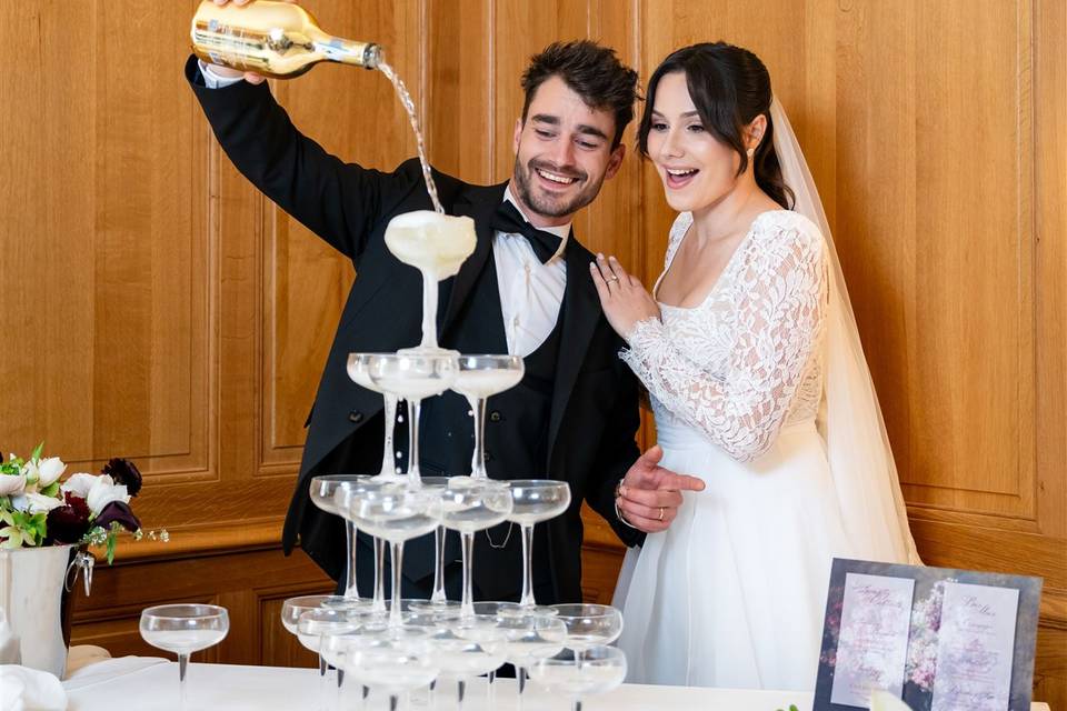 Champagne tower bar