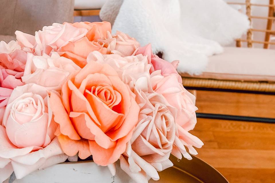 Vue mariage rose