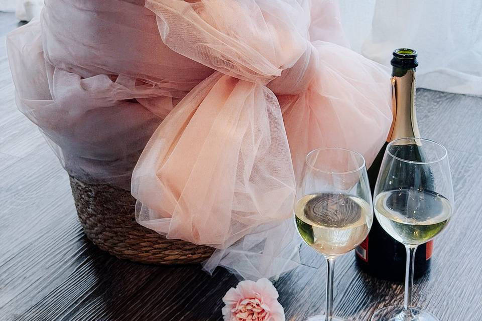 Bouquet XXL et champagne