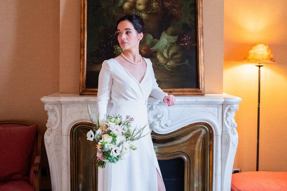 Mariée et bouquet