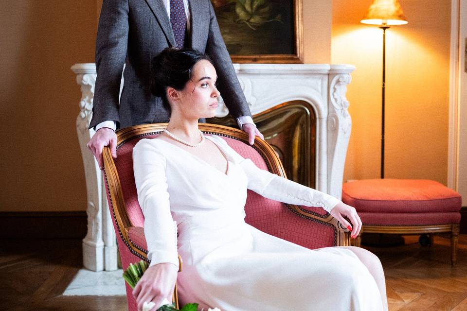 Couple et cheminée