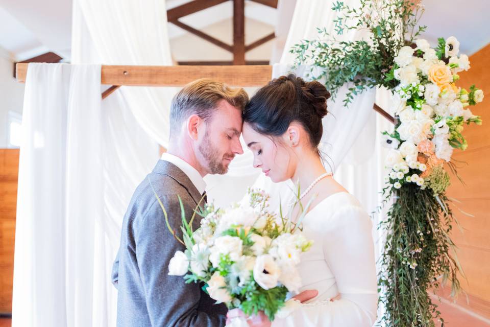 Close up draping couple