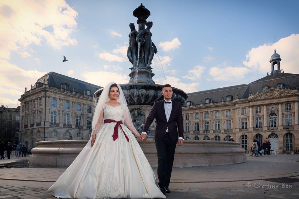 Photo Couple Place de la Bours