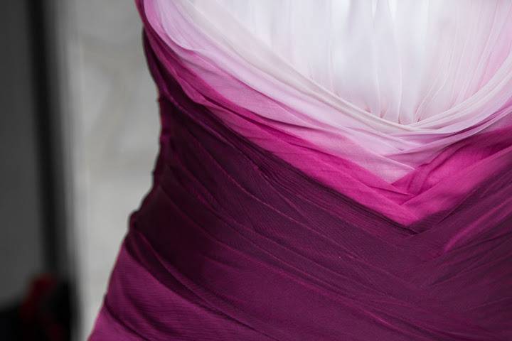 Robe de mariée rose dégradée