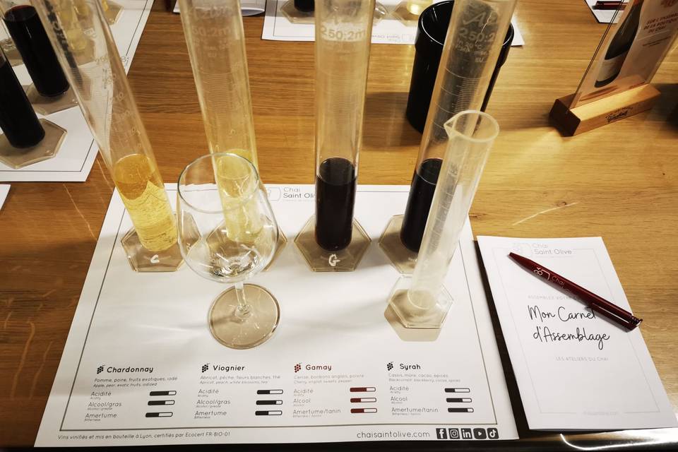 Création de cuvée de vin
