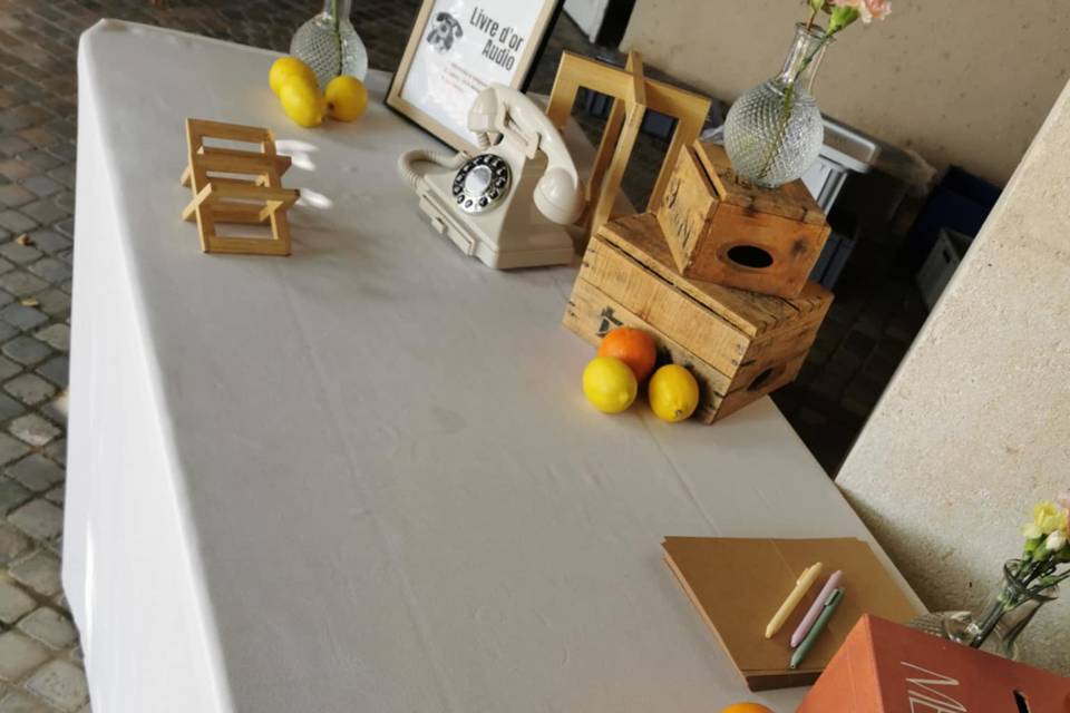 Table livre d'or J&S