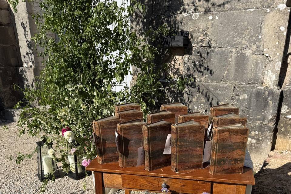 Plan de table livres anciens