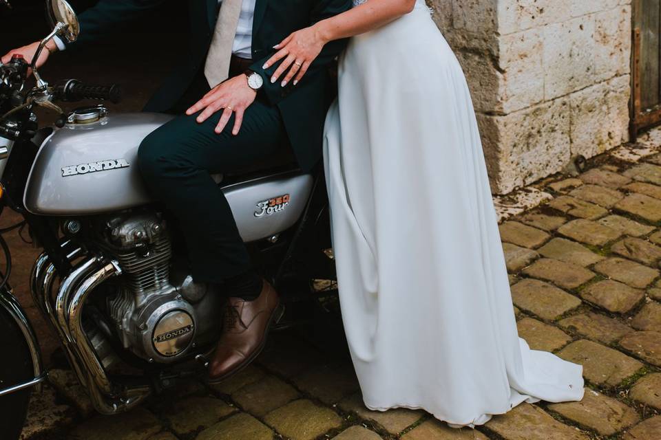 Mariage à moto