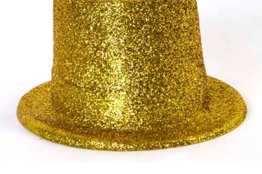 chapeau paillettes or