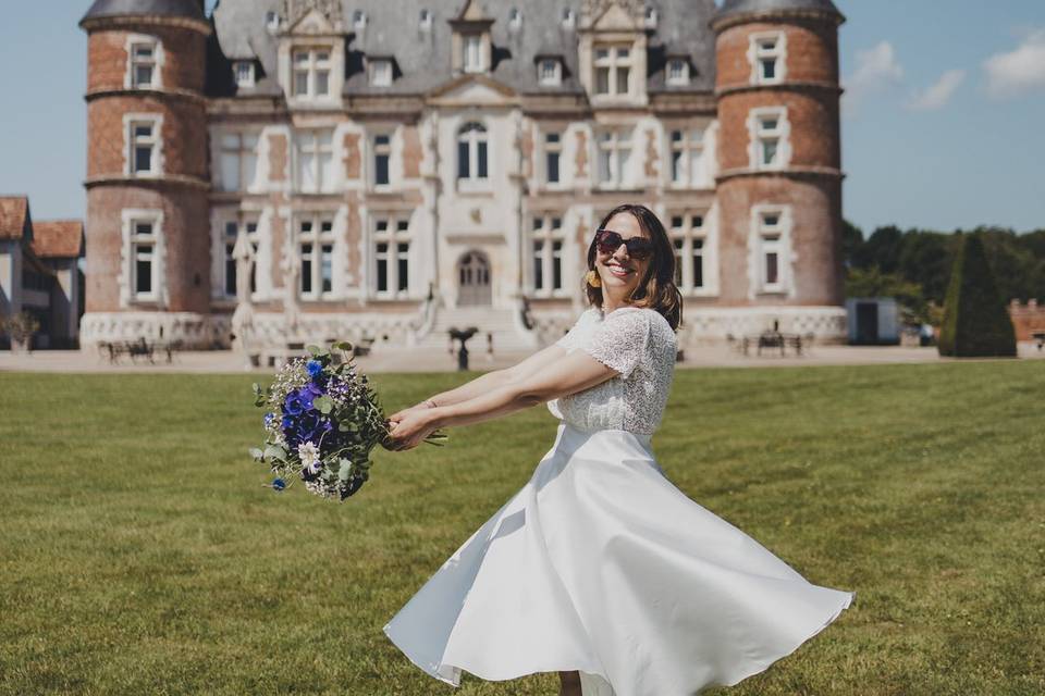 Dentelle et plumetis superposé