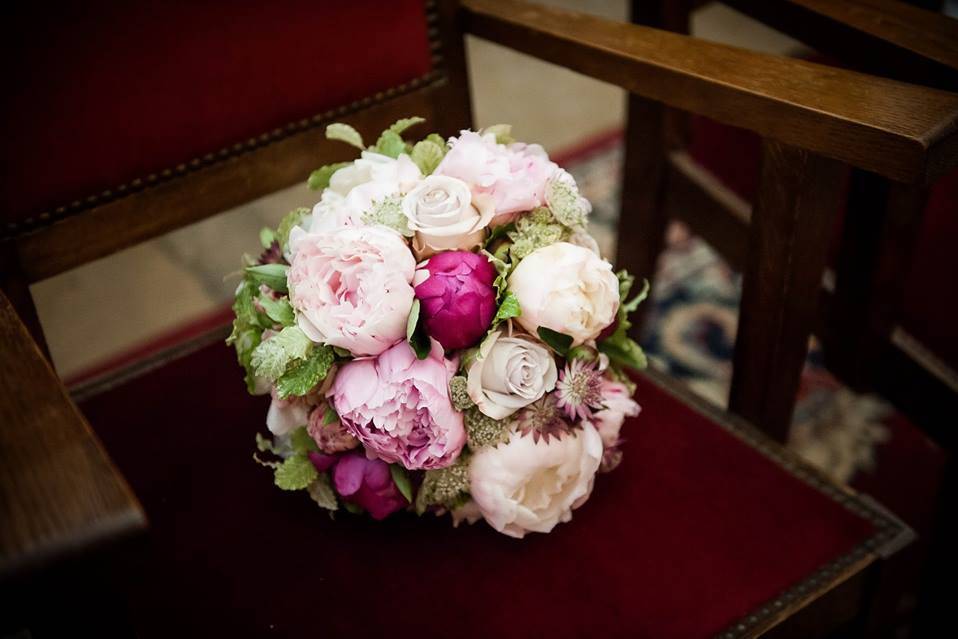 Bouquet de mariée pivoine