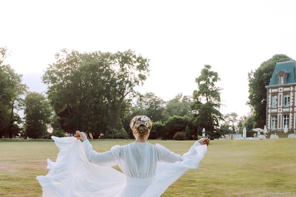 Mariée dans le Parc