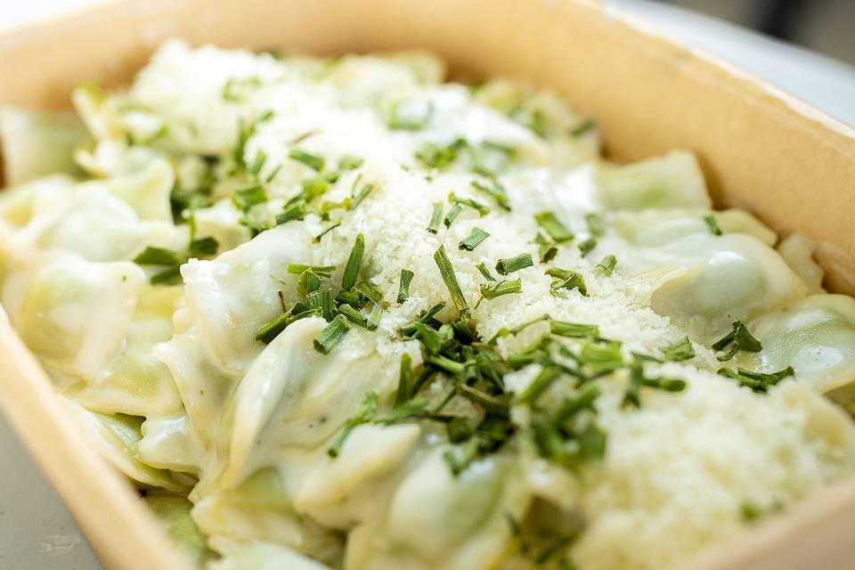 Raviole crème parmesan citron
