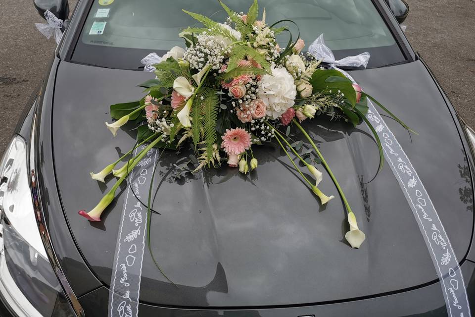 Décoration de voiture couronne champêtre coloré - Barthel Fleurs