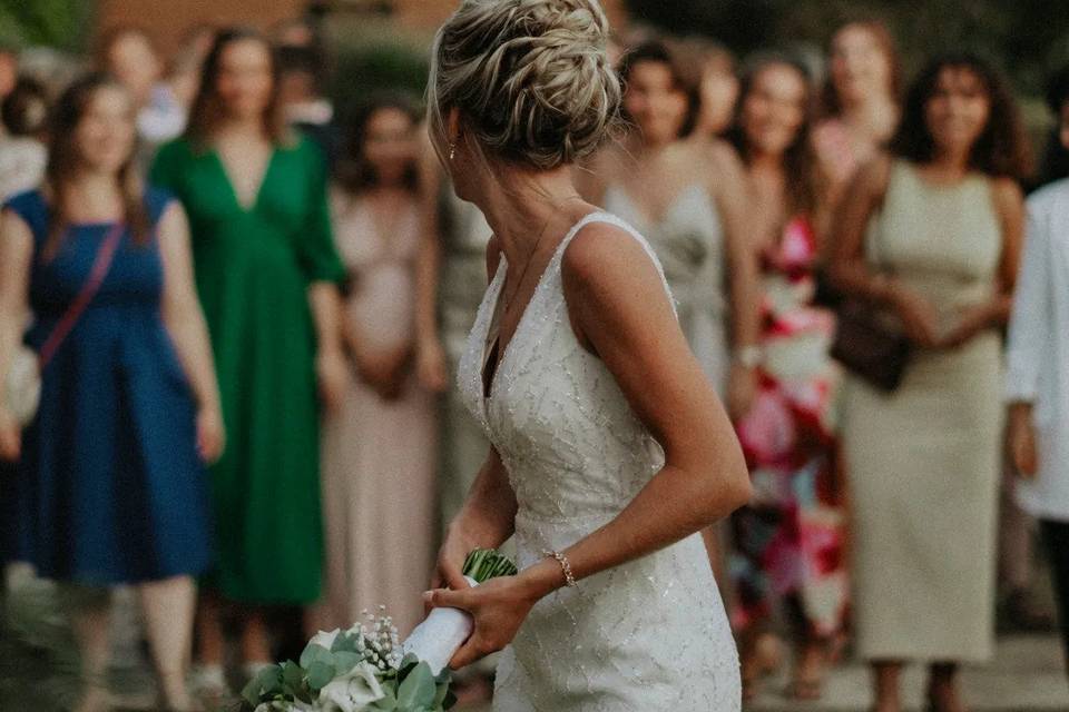 Mariée bouquet de fleurs