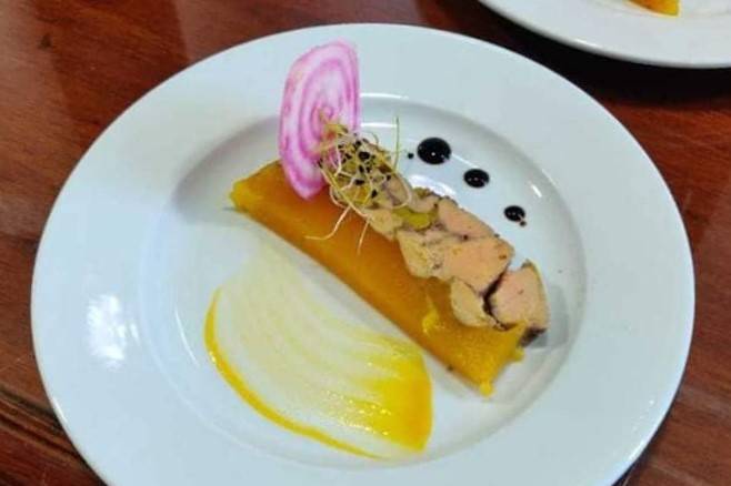 Foie gras mangue et yuzu