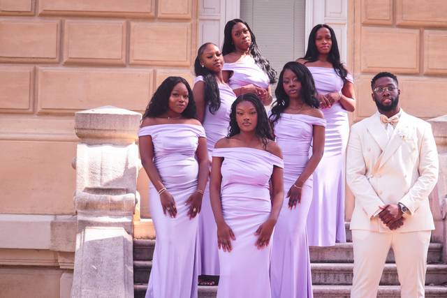 Filles d'honneur et le mari