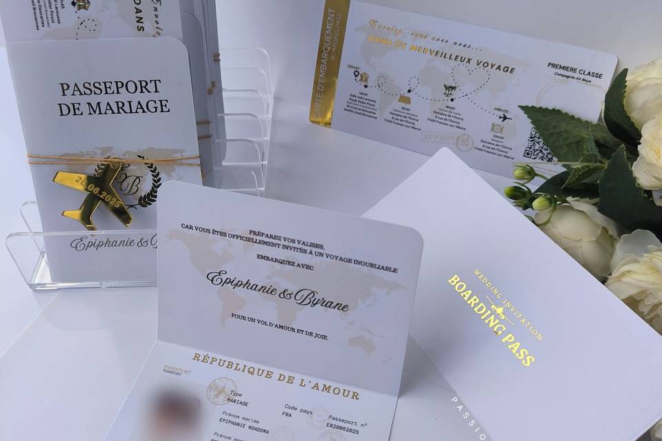 Faire part modèle passeport