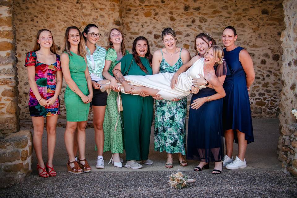 Portrait groupe mariage A&T