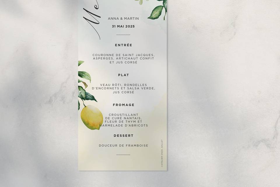 Menu 🍋