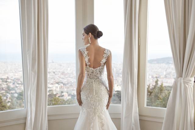 Robe sirène avec traîne