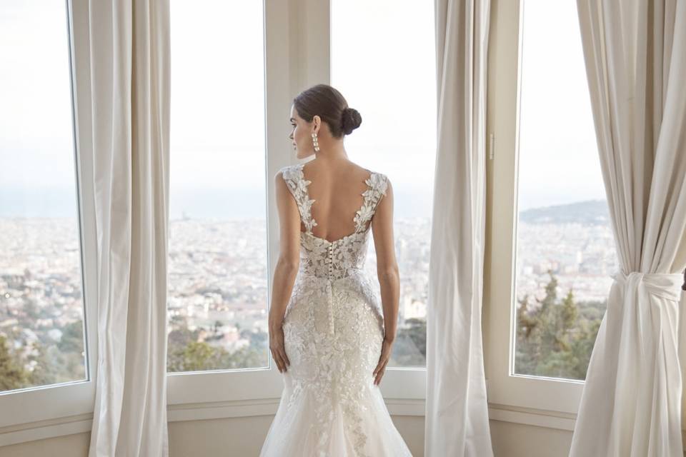 Robe sirène avec traîne