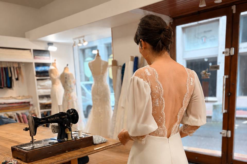 Robe de mariée bohème chic