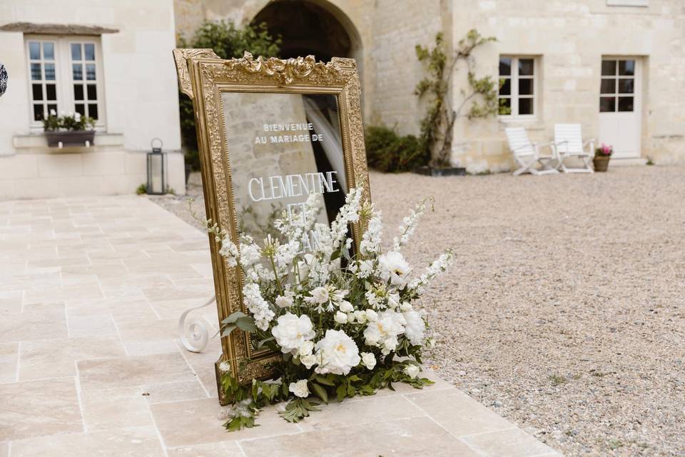Miroir de bienvenue mariage