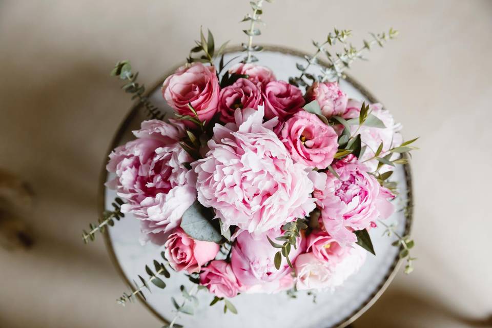 Bouquet de mariée rose