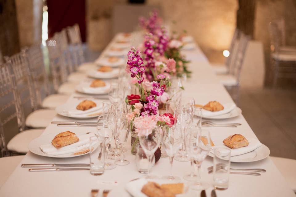 Soliflores chemin de table