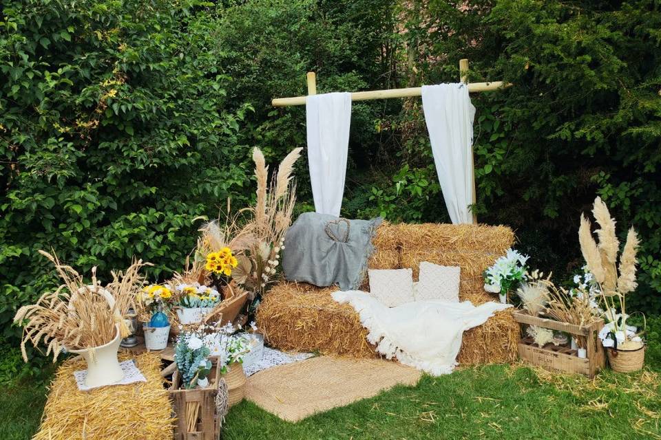 Espace photo au jardin