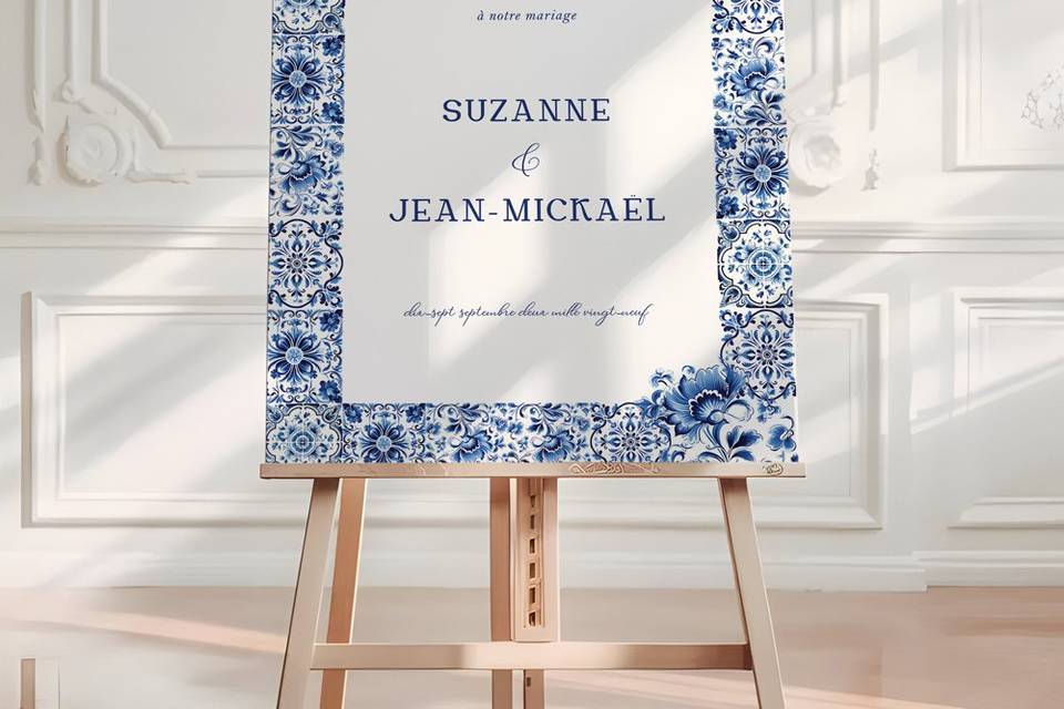 Panneau Bienvenue Azulejos