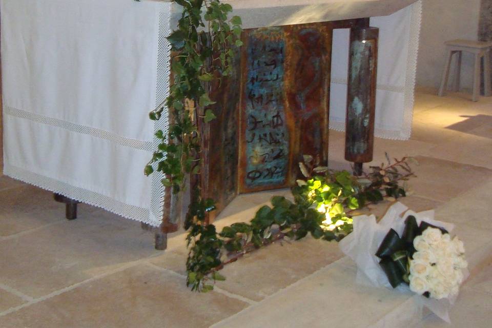 Décoration d'autel religieux