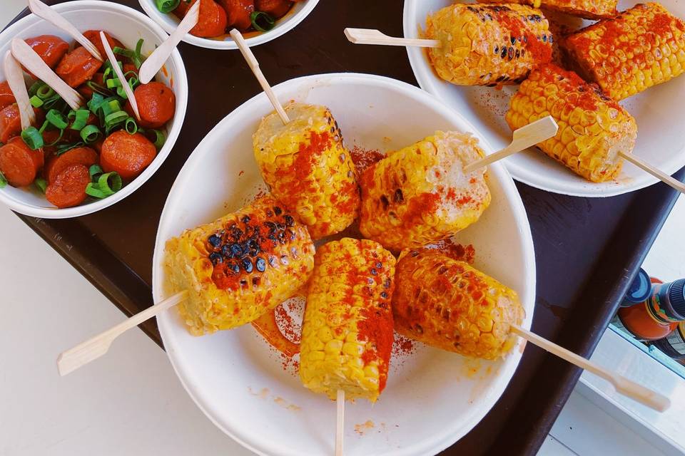 Chorizo grillé & Elotes