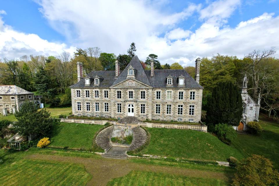 Vue aérienne du château